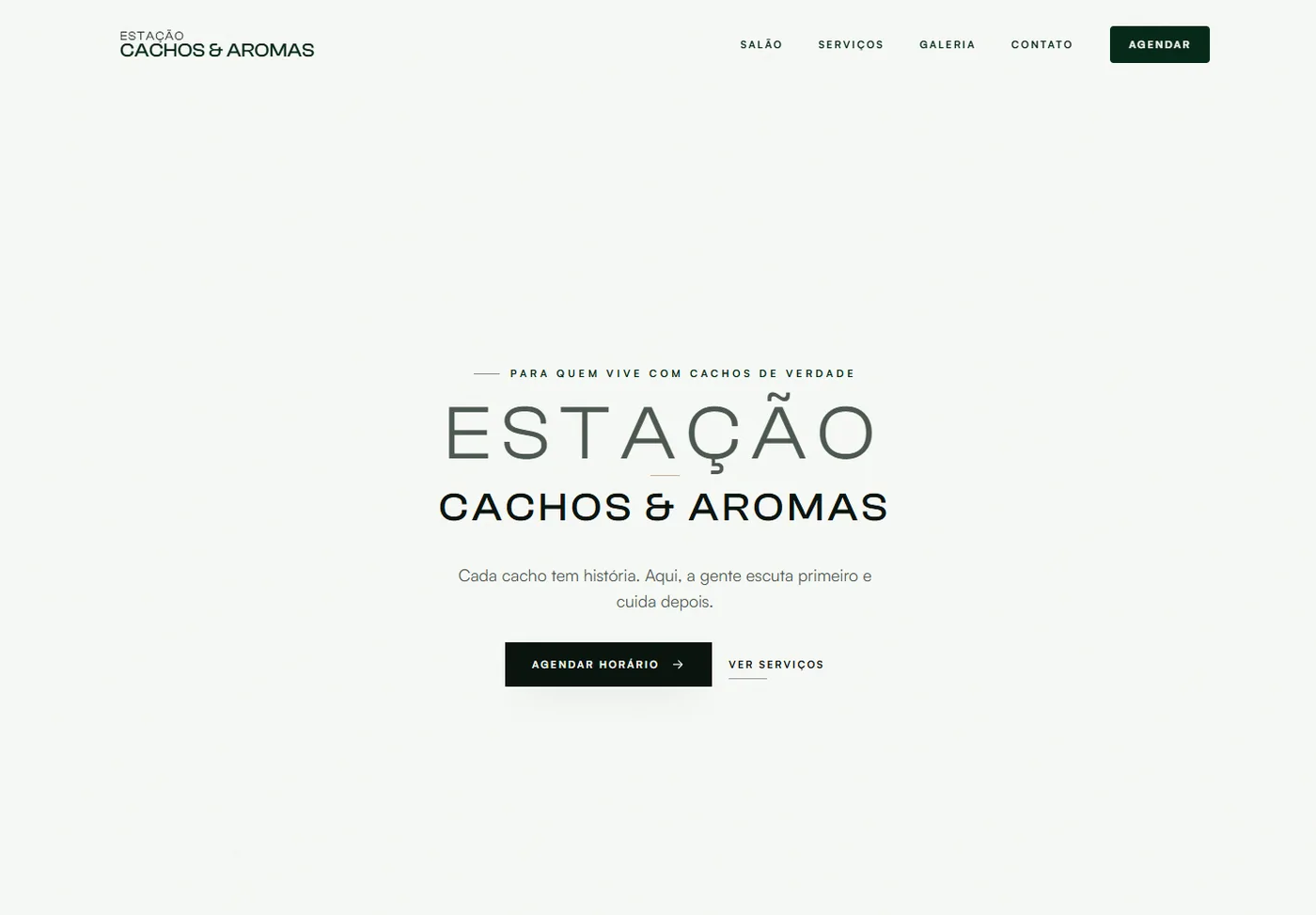 Projeto Estação Cachos & Aromas — Salão de beleza