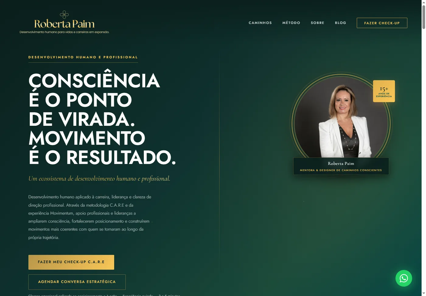 Projeto Movimentum 3D — Site consultivo de alto padrão