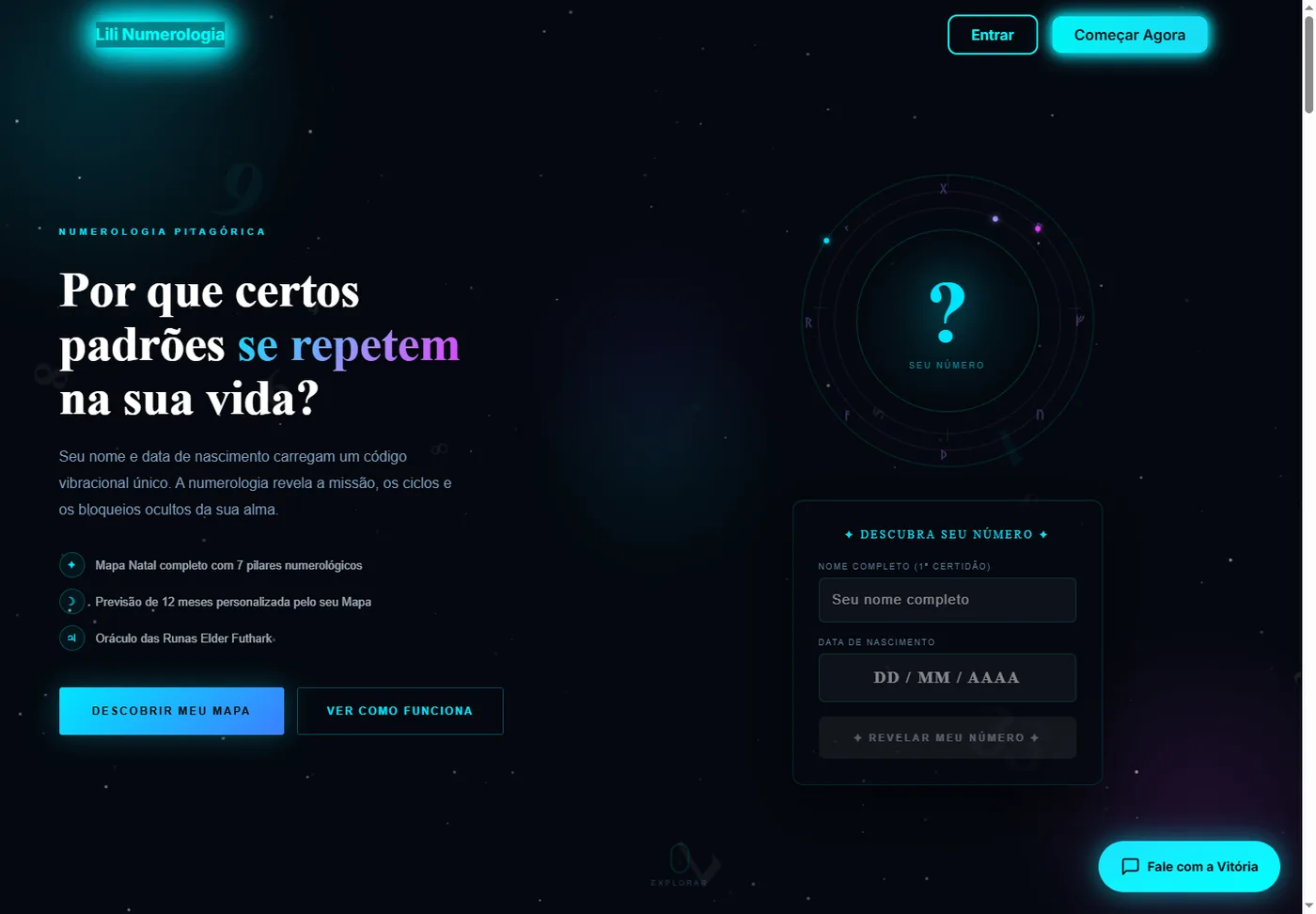 Projeto Portal de Numerologia — SaaS premium + captação de leads